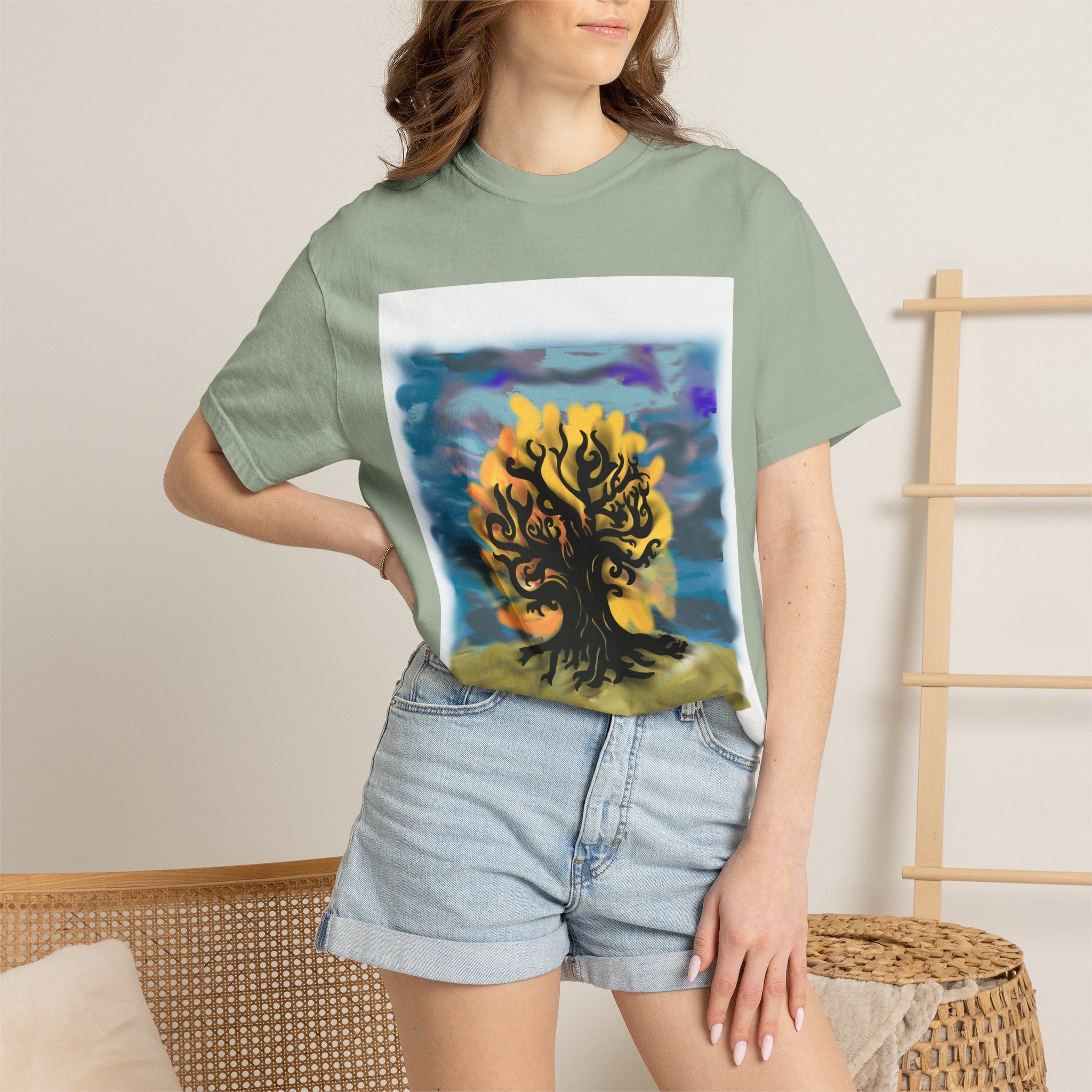 Tree of Life T-Shirt — Sunset Silhouette Graphic Tee