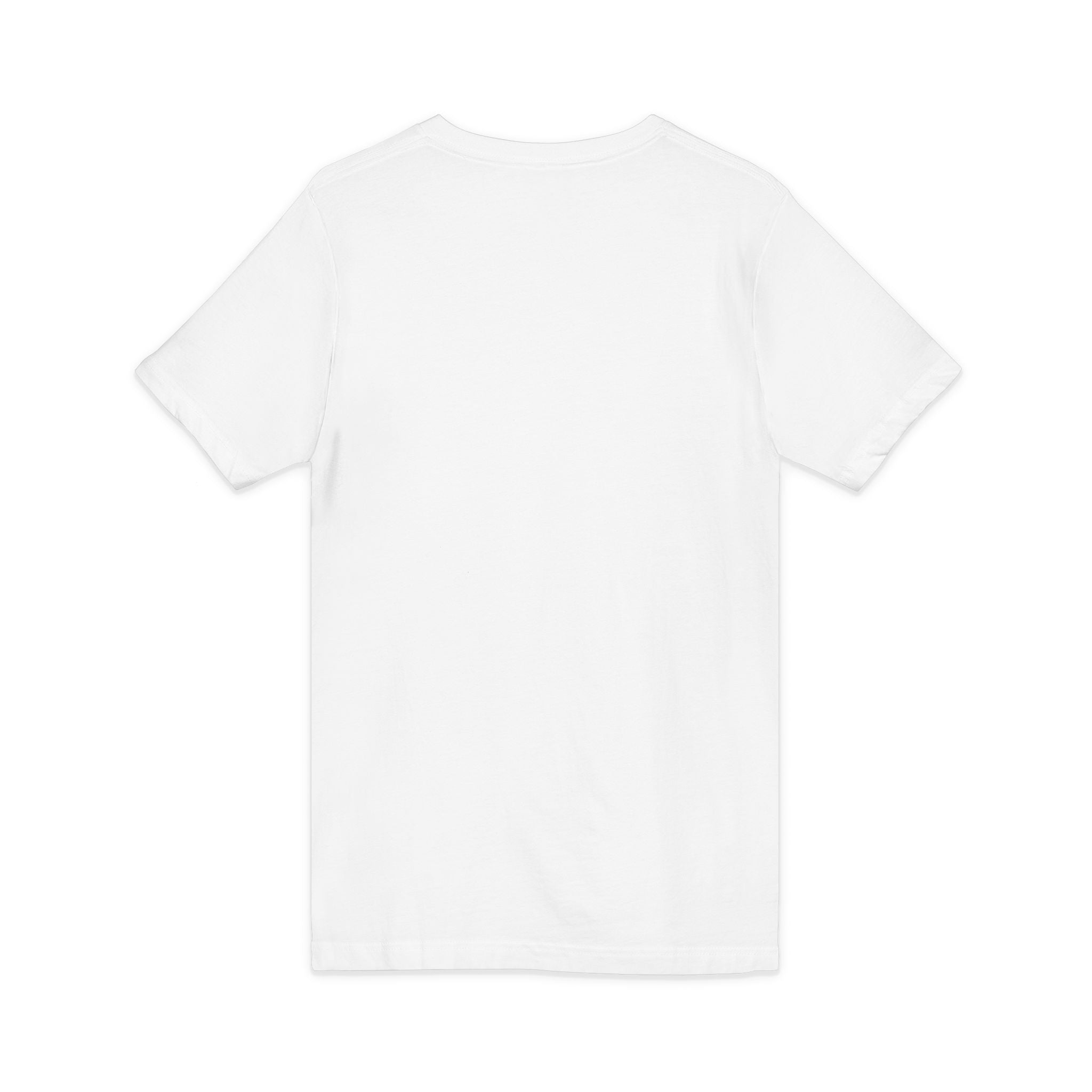Trans Ally Pastel Heart V-Neck Tee — “I’m So Happy You’re Here”