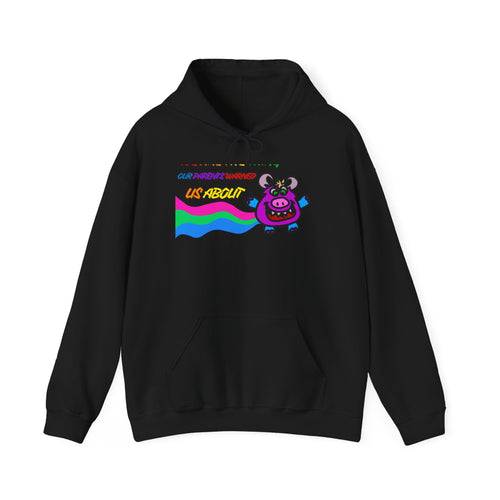 Cute Retro Rainbow Cow Hoodie – "Our Planet's Future" Graphic Sweatshirt