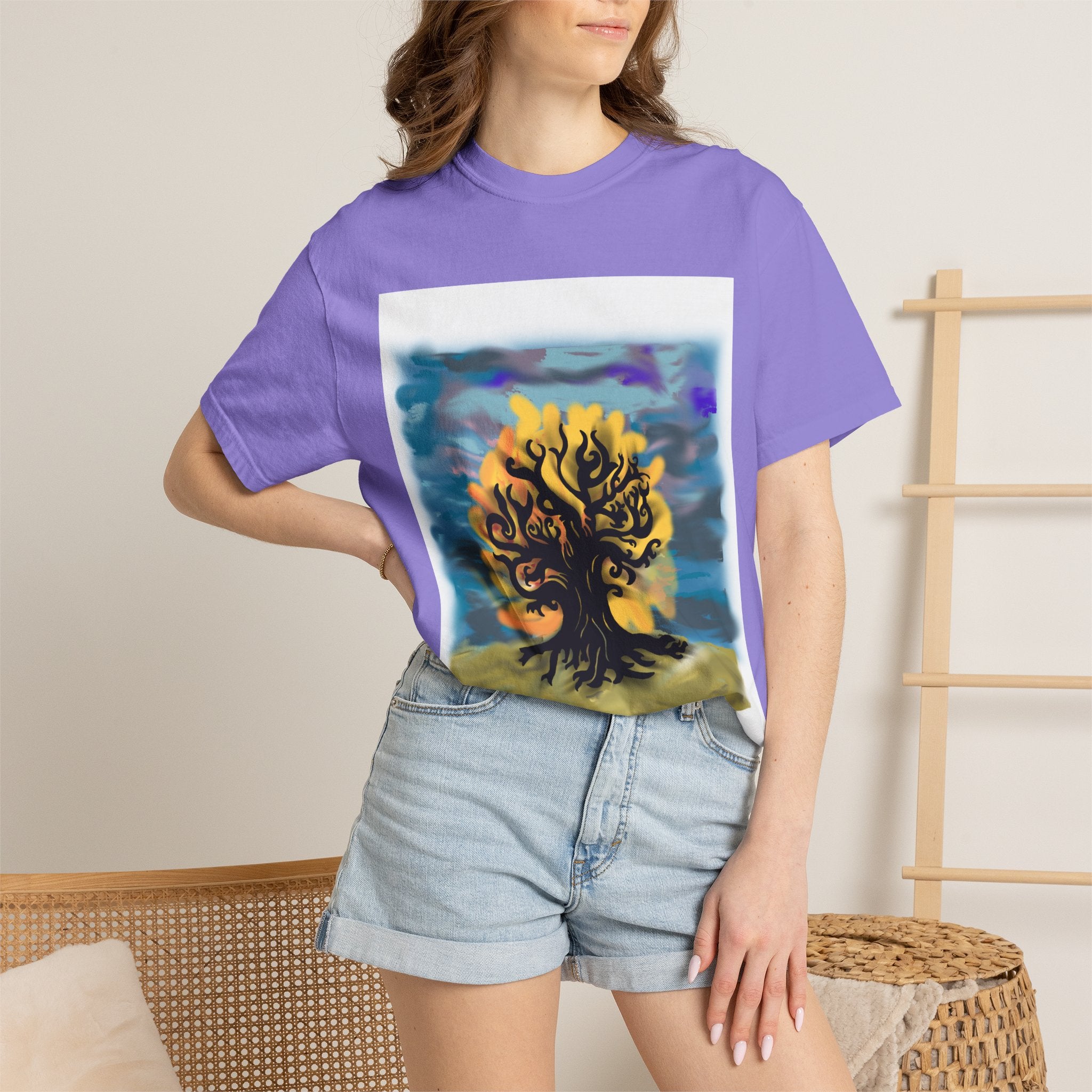 Tree of Life T-Shirt — Sunset Silhouette Graphic Tee