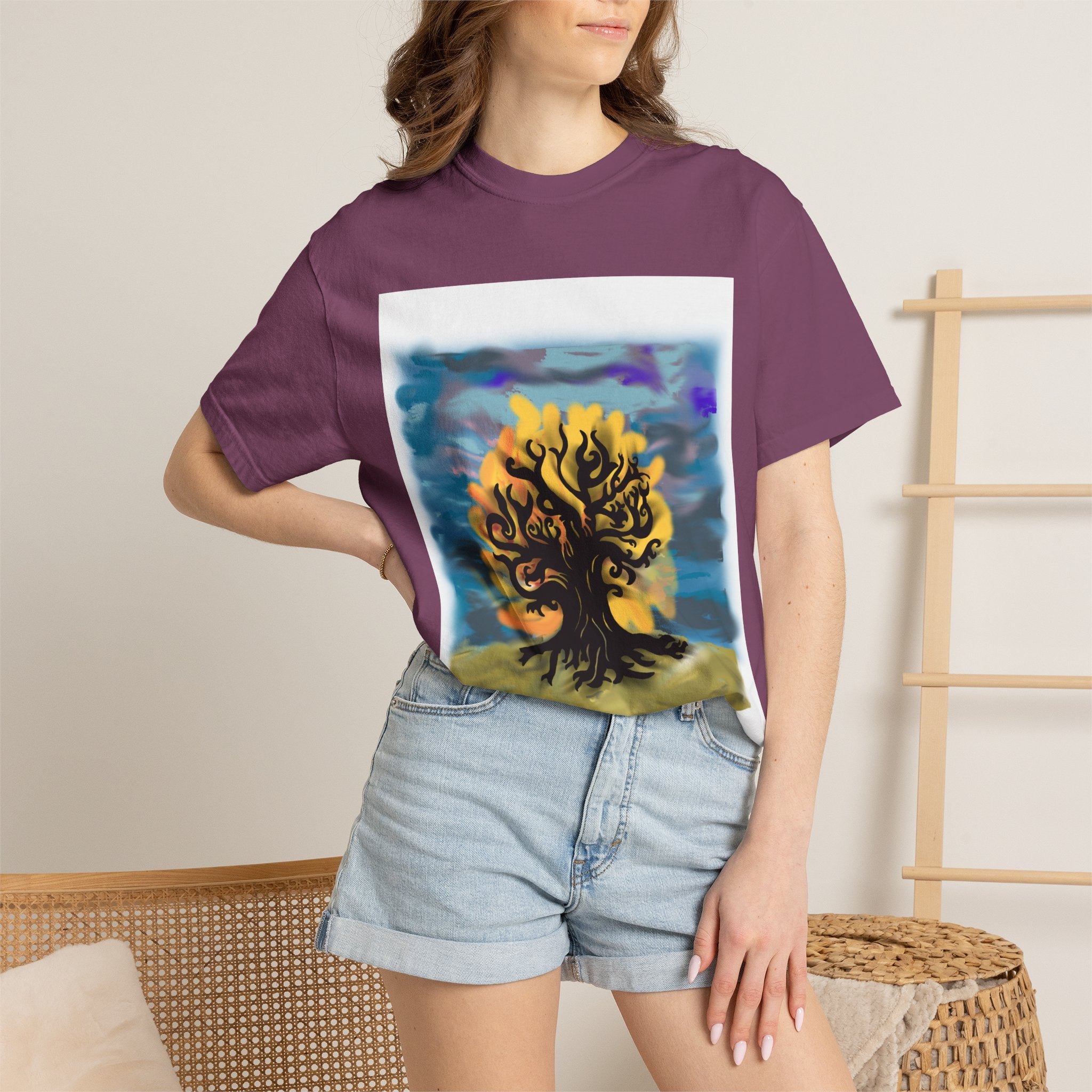 Tree of Life T-Shirt — Sunset Silhouette Graphic Tee