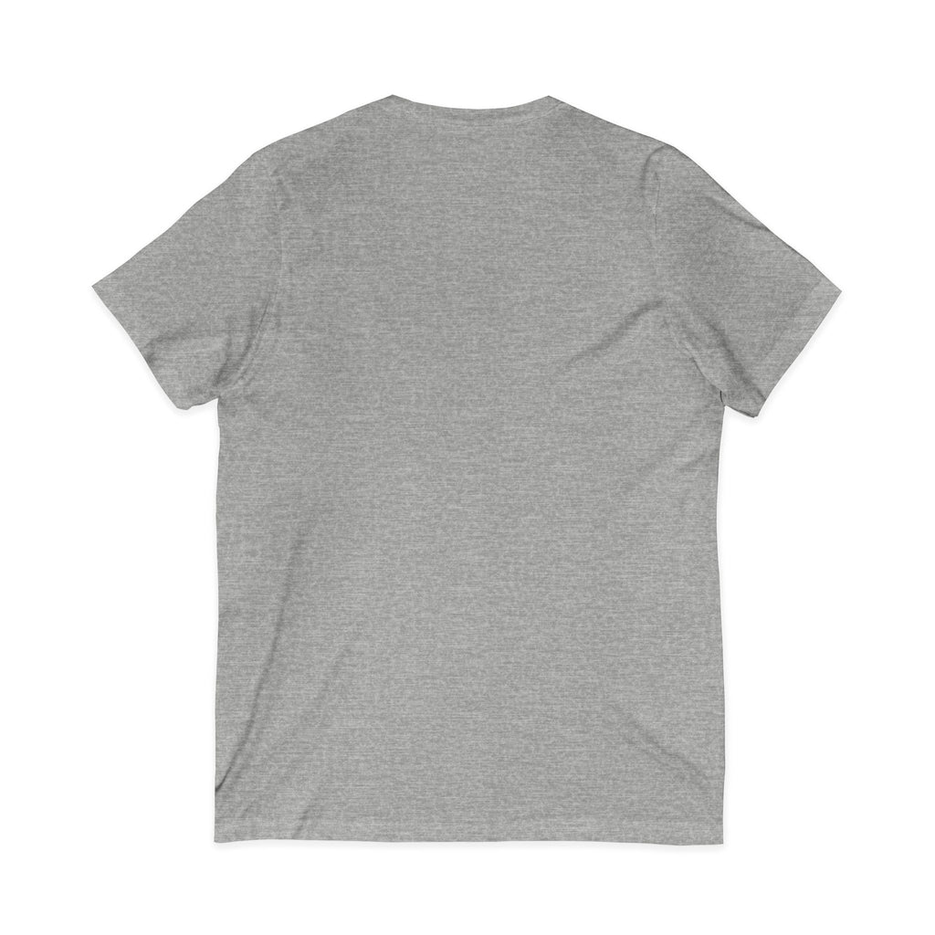 Trans Ally Pastel Heart V-Neck Tee — “I’m So Happy You’re Here”