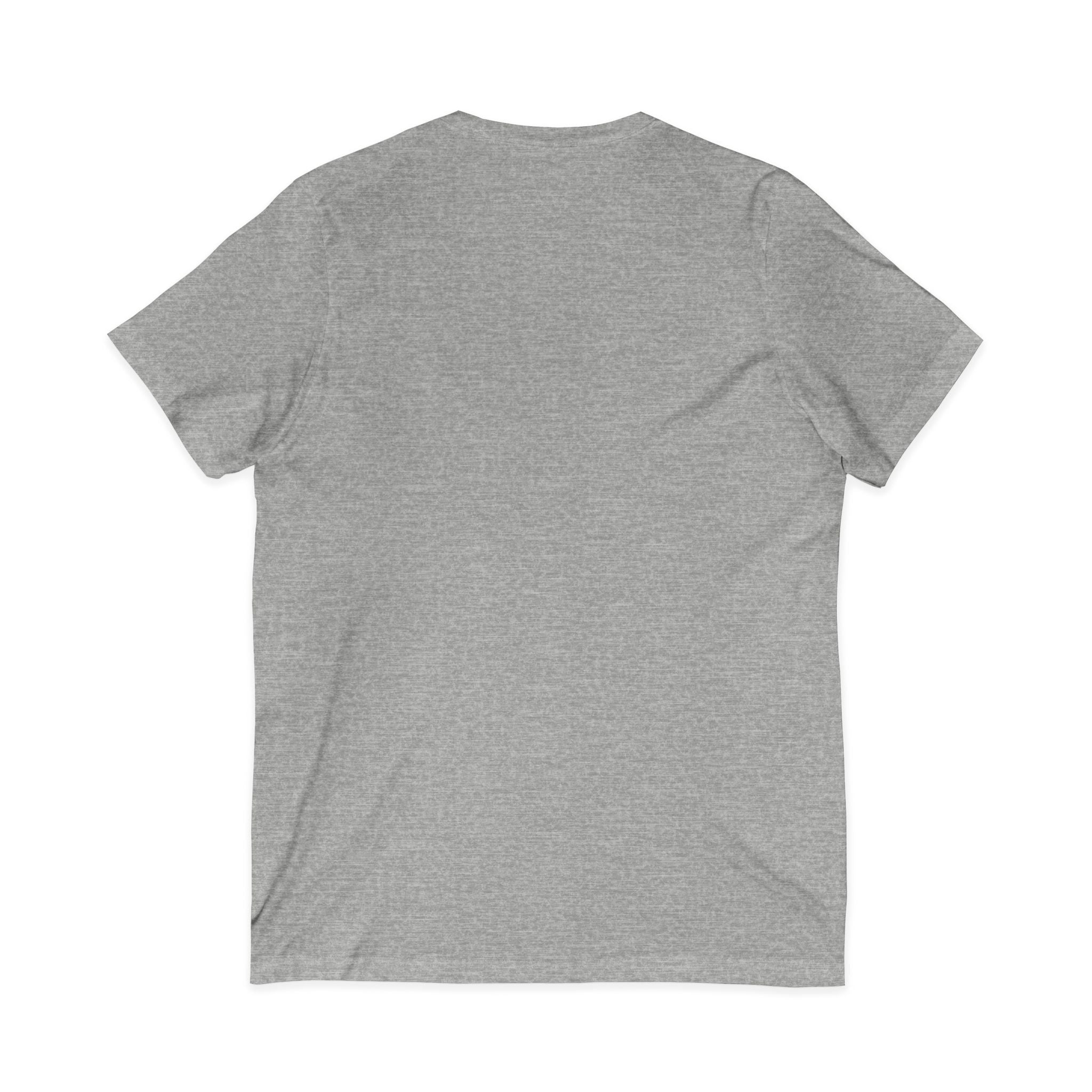 Trans Ally Pastel Heart V-Neck Tee — “I’m So Happy You’re Here”