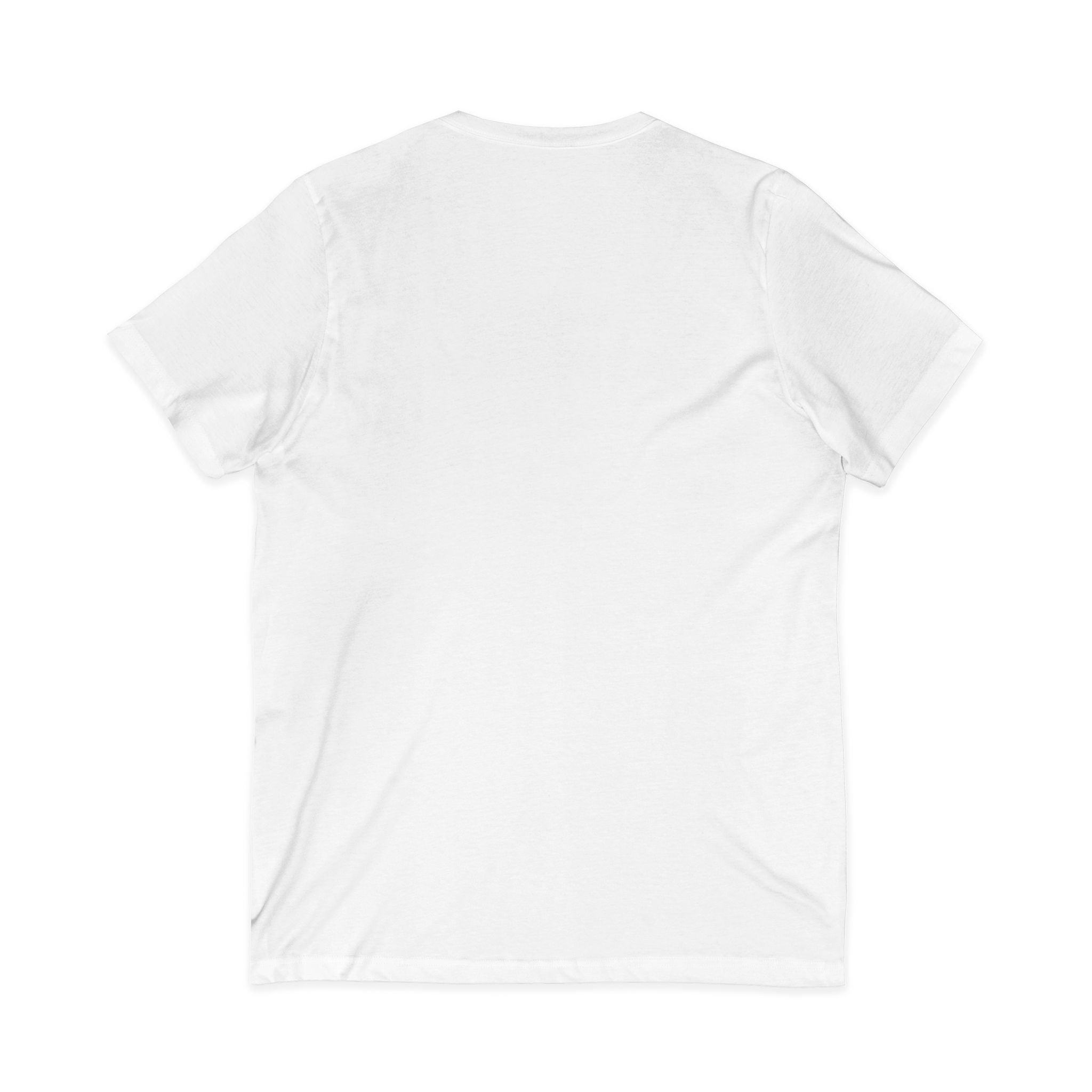 Trans Ally Pastel Heart V-Neck Tee — “I’m So Happy You’re Here”