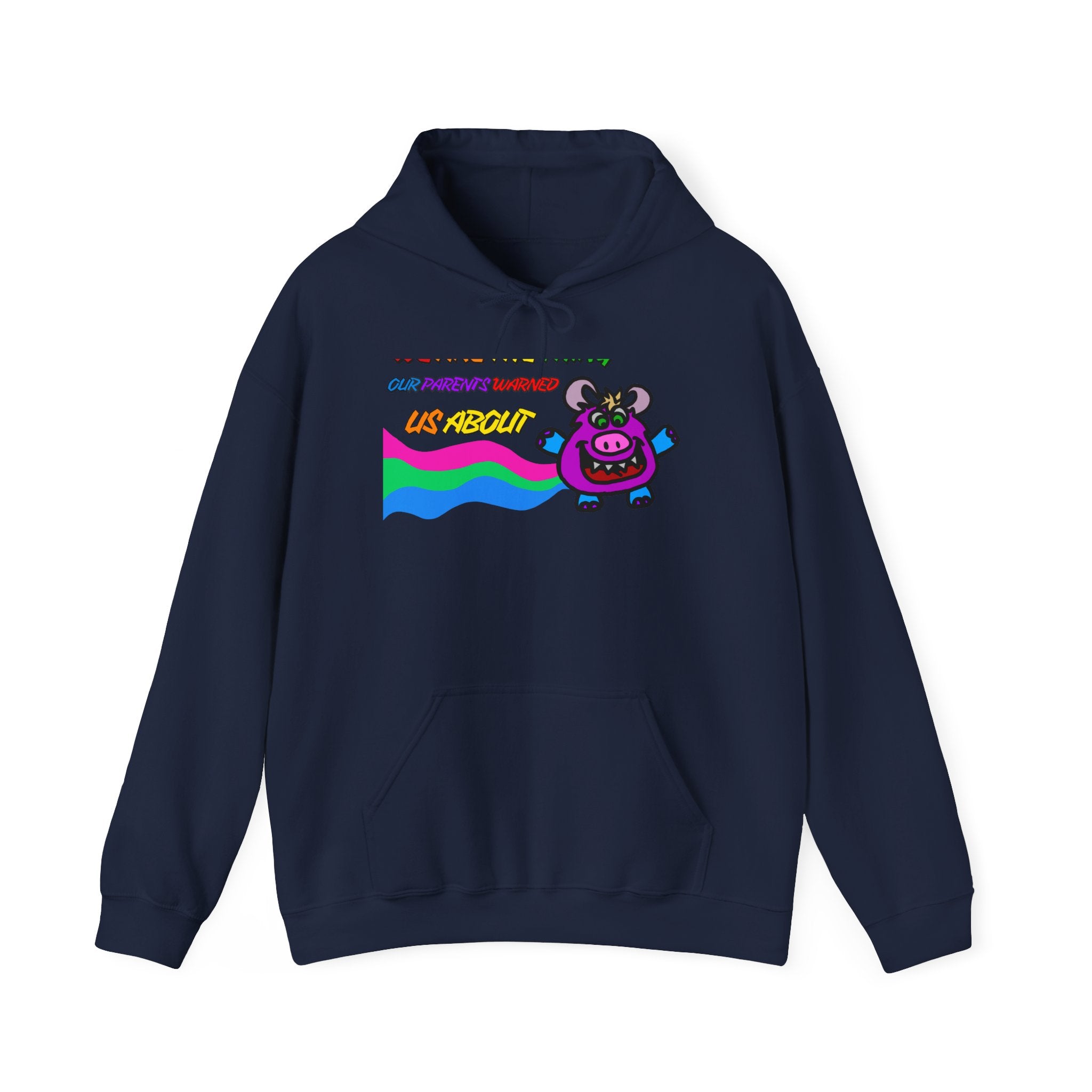 Cute Retro Rainbow Cow Hoodie – "Our Planet's Future" Graphic Sweatshirt