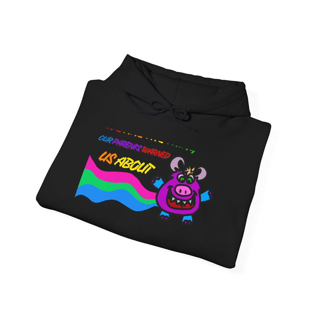 Cute Retro Rainbow Cow Hoodie – "Our Planet's Future" Graphic Sweatshirt
