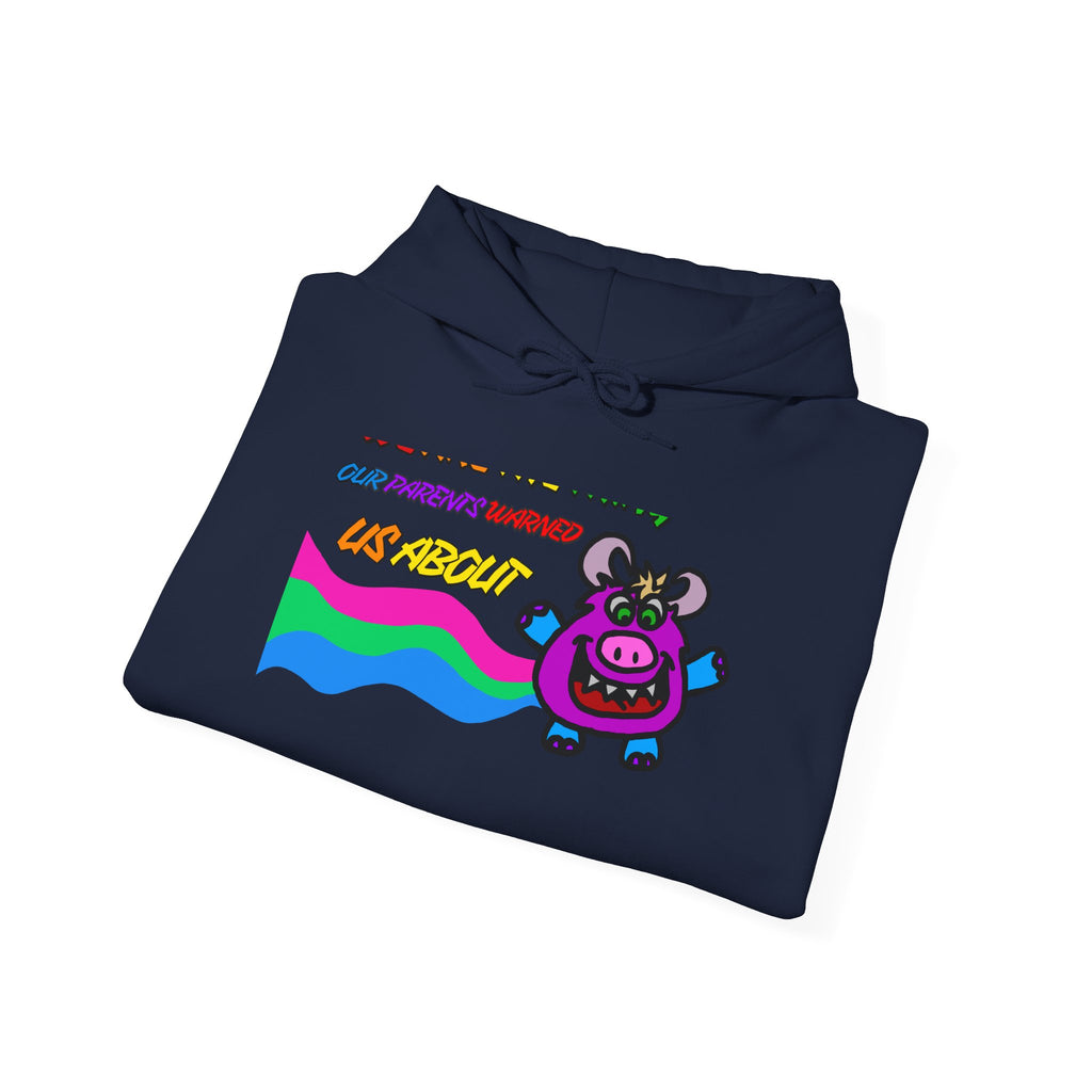 Cute Retro Rainbow Cow Hoodie – "Our Planet's Future" Graphic Sweatshirt