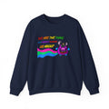 Crewneck Sweatshirt — Cute Rainbow Cow "We Are The Thing Our Parents Warned Us About" Graphic