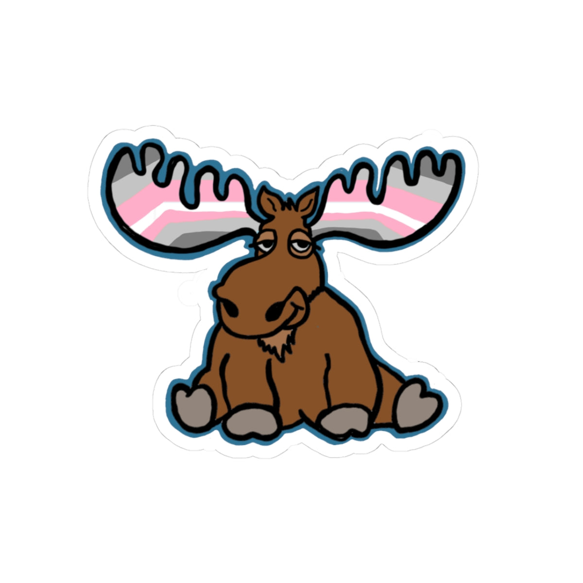 Demigirl Pride Moose Sticker