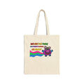 Cute Cow Canvas Tote Bag — "We Are The Thing" Rainbow Graphic Grocery Tote